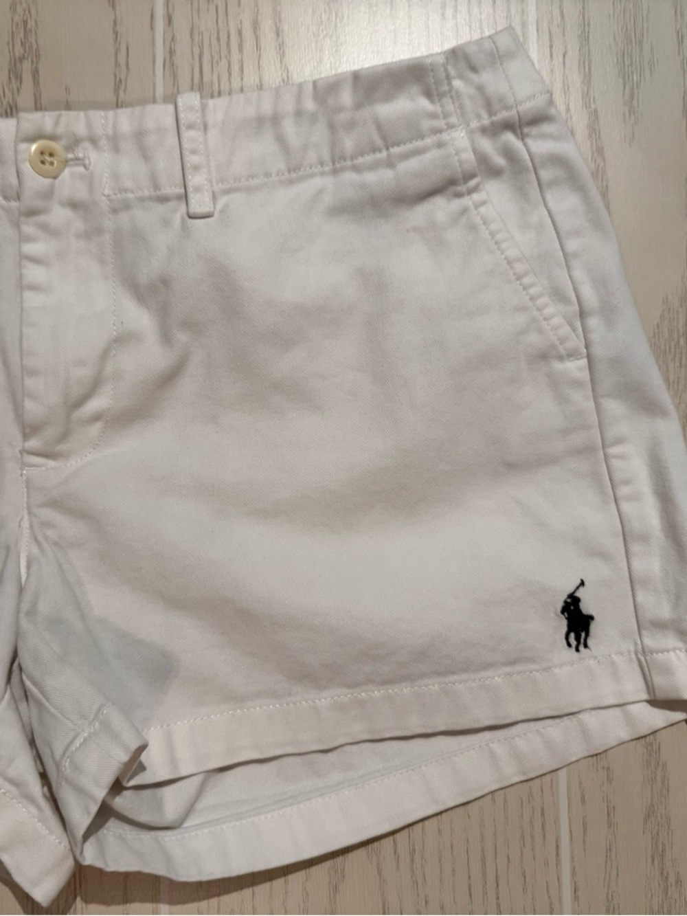 Ralph Lauren Sport White Chino Shorts Size 6 Preppy Cotton Summer Casual - Picture 2 of 9